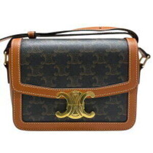 Celine Teen Triomphe Bag Brown calfskin canvas